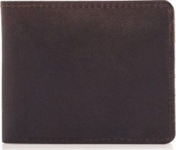 Belveder Mały Portfel Vintage Męski Skóra Brąz BD77. Portfele męskie Belveder, bez wzorów, ze skóry. Za 79.90 zł.