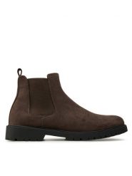 Pierre Cardin Sztyblety 4715 Brązowy. Brązowe botki męskie Pierre Cardin, bez wzorów, ze skóry, bez obcasa, bez zapięcia. Za 299.99 zł.