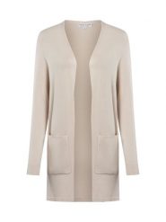 Marie Lund Kardigan Kobiety beżowy, S. Brązowe kardigany damskie Marie Lund, s, bez wzorów, z wiskozy, eleganckie, bez kołnierzyka. Za 299.95 zł.