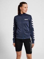 Damska bluza dresowa zapinana na zamek Hummel Legacy. Niebieskie bluzy damskie Hummel, na wiosnę, s, bez wzorów, z dresówki, klasyczne, bez ramiączek, bez kaptura. Za 194.80 zł.