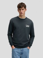 MESKA BLUZA LEE WOBBLY LEE SWS WASHED BLACK 112376439. Czarne bluzy męskie Lee, s, bez wzorów, bez ramiączek, bez kaptura. Za 129.99 zł.