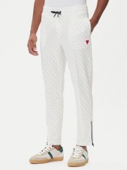 Guess Spodnie dresowe Z2BB05 K7122 Biały Regular Fit. Białe spodnie sportowe męskie Guess, m, z aplikacjami, z dresówki. Za 329.99 zł.