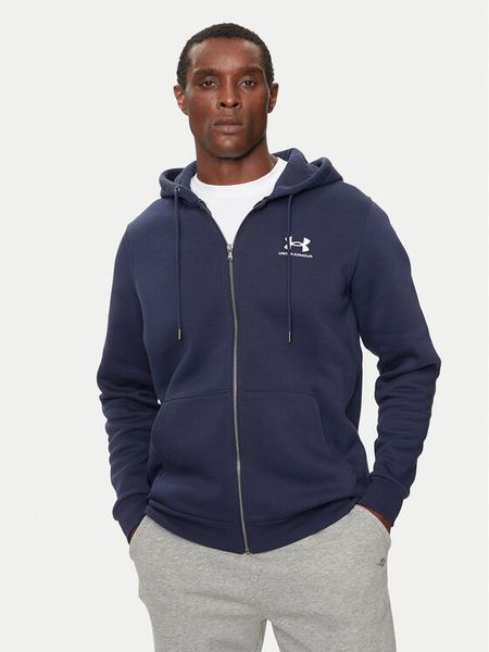 Under Armour Bluza Essential 1373881 Granatowy Regular Fit. Niebieskie bluzy męskie Under Armour, m, bez wzorów, z bawełny, bez ramiączek, bez kaptura. Za 269.99 zł.