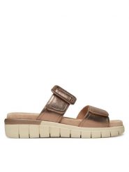 Caprice Klapki 9-27203-44 Brązowy. Brązowe klapki damskie Caprice, bez wzorów, ze skóry, bez obcasa, bez zapięcia. Za 219.99 zł.