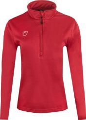 Bluza damska Playerlayer z 1/4 zamkiem i wydłużonym tyłem. Czerwone bluzy damskie LOWRANCE, xs, bez wzorów, z materiału, bez ramiączek, bez kaptura. Za 122.99 zł.