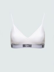 Biustonosz damski bawełniany biały Prisana 101. Białe bielizna sportowa damska BIG STAR, l, bez wzorów, z bawełny. W wyprzedaży za 29.99 zł.