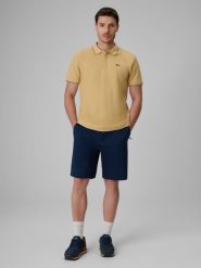 4F Spodenki casual męskie - granatowe M. Niebieskie szorty męskie 4F, bez wzorów, z bawełny, casualowe. Za 149.99 zł.
