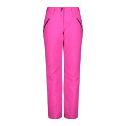 Spodnie damskie narciarskie CMP 34W4556. Czerwone spodnie materiałowe damskie CMP, na zimę, bez wzorów, sportowe. Za 404.00 zł.
