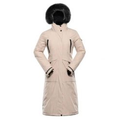 Parka dla kobiet Alpine Pro Wussa. Brązowe parki damskie Alpine Pro, m, z aplikacjami, z futra, bez kaptura. Za 865.35 zł.