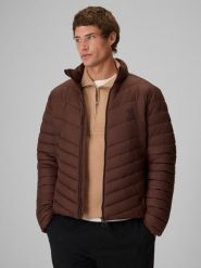 4F Kurtka z wypełnieniem syntetycznym męska - brązowa S. Brązowe kurtki męskie 4F, l, bez wzorów, z materiału, biznesowe, bez kaptura. Za 249.99 zł.