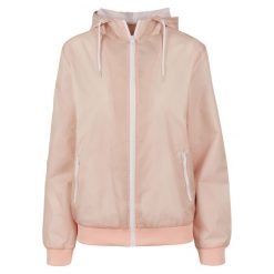 Damska Kurtka Windrunner. Czarne kurtki sportowe damskie BUILD YOUR BRAND, s, bez wzorów, bez ramiączek, bez kaptura, trekkingowe. Za 163.99 zł.