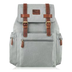 Plecak vintage PAOLO PERUZZI SI-02-BR szary. Szare plecaki męskie Paolo Peruzzi, bez wzorów, z materiału, vintage. Za 219.99 zł.