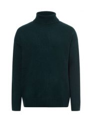 Finshley & Harding London sweter z dzianiny z zawartością wełny Mężczyźni Wełna zielony|niebieski, M. Niebieskie swetry męskie Finshley & Harding London, m, bez wzorów, z dzianiny, bez kołnierzyka, bez ramiączek. Za 359.95 zł.