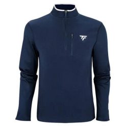 Bluza 1/4 zamka błyskawicznego Tecnifibre. Niebieskie bluzy damskie TECNIFIBRE, bez wzorów, sportowe, bez ramiączek, bez kaptura. Za 196.50 zł.