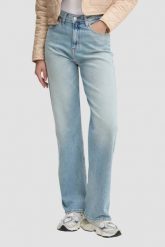 TOMMY JEANS Błękitne jeansy damskie. Niebieskie jeansy damskie Tommy Jeans, bez wzorów, z bawełny. W wyprzedaży za 261.99 zł.