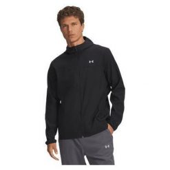 Kurtka Biegowa Męska Under Armour Funkcyjna Velociti Pro Storm Jacket. Czarne kurtki sportowe męskie Under Armour, m, bez wzorów, bez kaptura, do biegania. W wyprzedaży za 312.80 zł.
