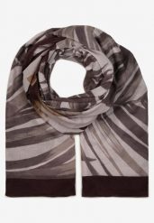 Szary Bawełniany Szalik w Print Jellala. Szare szaliki damskie Renee, bez wzorów, z bawełny. Za 24.99 zł.