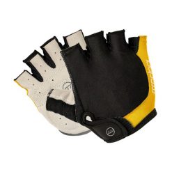 Rękawiczki rowerowe unisex madani krótkie TIGER`S PAW. Żółte rękawiczki damskie MADANI, bez wzorów. Za 24.99 zł.