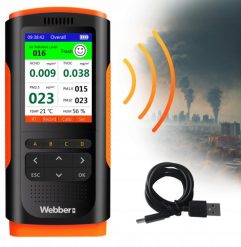 Stacja Jakości Powietrza UP900 7w1 PM2.5 PM10 HCHO TVOC USB Webber. Oczyszczacze powietrza MILESIGHT. Za 263.49 zł.