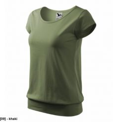 City 120 - ADLER - Koszulka damska, 150 g/m2, - khaki 2XL. Brązowe bluzki damskie MALFINI, m, bez wzorów, bez kołnierzyka, bez ramiączek. Za 31.77 zł.