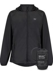 Mac in a Sac - Płaszcz przeciwdeszczowy - Czarny. Czarne płaszcze damskie Mac In A Sac, l, bez wzorów, z materiału, klasyczne, bez kołnierzyka, z kapturem. Za 308.50 zł.