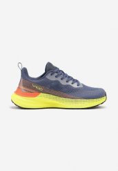Granatowe Buty Sportowe Sneakersy Ozdobione Kropkami i Napisem Felionea. Niebieskie buty sportowe męskie Born2be, z aplikacjami, z jeansu, bez zapięcia. Za 139.99 zł.