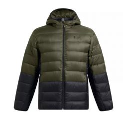 Kurtka puchowa Under Armour Legend. Czarne kurtki męskie Under Armour, na zimę, xl, bez wzorów, z dzianiny, z kapturem. Za 743.70 zł.
