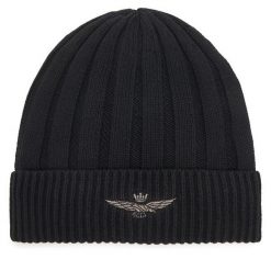 Czapka Aeronautica Militare. Czarne czapki męskie Aeronautica Militare, na zimę, bez wzorów. Za 209.99 zł.