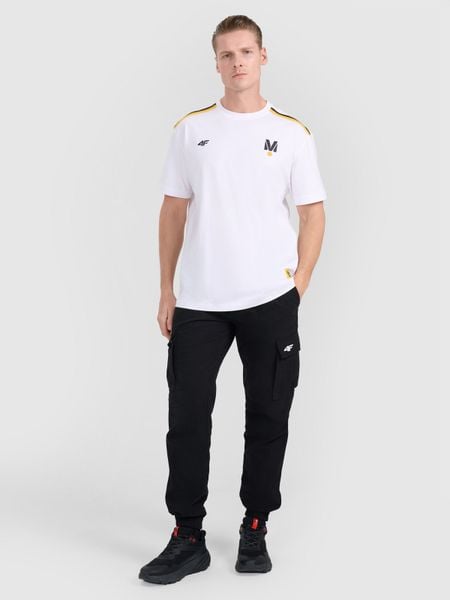 4F Spodnie casual cargo uniseks 4F x Drift Masters - czarne S. Czarne spodnie materiałowe męskie 4F, bez wzorów, z bawełny. Za 229.99 zł.