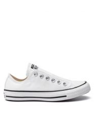 Converse Trampki Chuck Taylor All Star Slip 164301C Biały. Białe trampki i tenisówki damskie Converse, bez wzorów, z materiału, bez zapięcia. Za 229.99 zł.