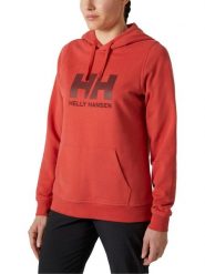 Bluza Damska Helly Hansen Hh Logo. Czerwone bluzy damskie Helly Hansen, xs, bez wzorów, z bawełny, sportowe, bez ramiączek, z kapturem. Za 379.00 zł.