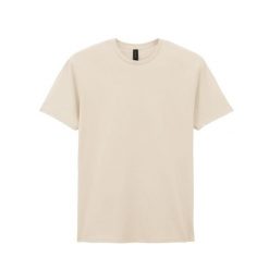 Bawełniana Koszulka Unisex Dla Dorosłych W Miękkim Stylu. Brązowe bluzki damskie GILDAN, xl, bez wzorów, z bawełny, sportowe, bez kołnierzyka, bez ramiączek. Za 48.99 zł.