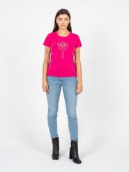 Rebel Queen By Liu Jo T-Shirt | YA2112 J0250 | Kobieta | Różowy. Czerwone t-shirty damskie Liu Jo, s, bez wzorów, z bawełny, bez kołnierzyka, bez ramiączek. W wyprzedaży za 189.00 zł.