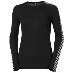 Bluza damska Helly Hansen lifa crew. Czarne bluzy damskie Helly Hansen, l, bez wzorów, z materiału, bez ramiączek, bez kaptura. Za 228.45 zł.