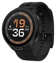 Zegarek GPS Suunto Bieg Kolor Czarny Silikon. Czarne zegarki męskie Suunto, bez wzorów. Za 1,184.40 zł.