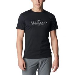 Koszulka sportowa męska Columbia Zero Rules Graphic z krótkim rękawem. Czarne koszulki sportowe męskie Columbia, m, bez wzorów, bez ramiączek, trekkingowe. Za 179.00 zł.