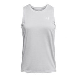 Damski tank top Under Armour Twist. Białe topy damskie Under Armour, bez wzorów, sportowe, bez kołnierzyka, bez ramiączek. Za 179.50 zł.
