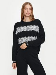 Liu Jo Sport Sweter TF4220 MS63L Czarny Regular Fit. Czarne swetry nierozpinane damskie Liu Jo Sport, l, bez wzorów, z syntetyku, sportowe, bez kołnierzyka, bez ramiączek. Za 539.99 zł.