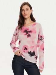 Tatuum Sweter Solo T2416.090B Różowy Regular Fit. Czerwone swetry nierozpinane damskie Tatuum, l, bez wzorów, z syntetyku, bez kołnierzyka, bez ramiączek. Za 219.99 zł.
