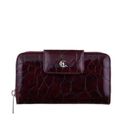 Damski portfel Canaletto z bordowej lakierowanej skóry – Luksus, Styl i Bezpieczeństwo w Jednym PD2006s78 RFID. Czerwone portfele damskie ze skóry. Za 180.50 zł.