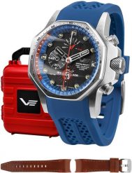 Zegarek męski Vostok Europe YM86-640A696S niebieski. Niebieskie zegarki męskie Vostok Europe, bez wzorów. Za 6,535.73 zł.