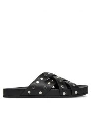 MICHAEL Michael Kors Klapki Irene 40S5IRFS5L Czarny. Czarne klapki damskie MICHAEL Michael Kors, bez wzorów, ze skóry, bez obcasa, bez zapięcia. Za 559.99 zł.