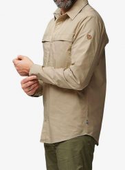 Koszula turystyczna Fjallraven Abisko Trail Shirt LS. Brązowe koszule męskie Fjällräven, s, bez wzorów, z bawełny, bez kołnierzyka, bez ramiączek. Za 577.49 zł.