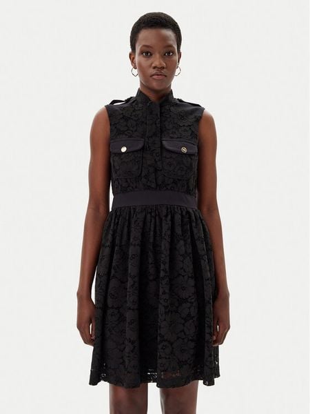 Artigli Sukienka koktajlowa ACAB000749 Czarny Regular Fit. Czarne sukienki damskie Artigli, bez wzorów, z syntetyku, wizytowe, bez kołnierzyka, bez ramiączek. Za 259.99 zł.