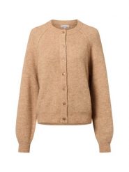 Marie Lund kardigan z wełną i alpaką Kobiety Sztuczne włókno brązowy, S. Brązowe kardigany damskie Marie Lund, s, bez wzorów, z materiału, eleganckie, bez kołnierzyka. Za 299.95 zł.