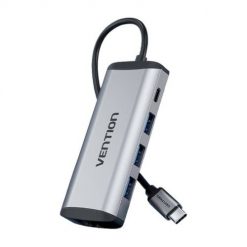 Stacja dokująca USB-C na USB-C, 3x USB3.0, PD 0,15m Vention THAHB szary. Stacje dokujące Vention. Za 145.00 zł.