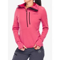 Bluza z kapturem damska La Sportiva Big Wall Pullover Hoody. Czerwone bluzy damskie La Sportiva, bez wzorów, bez ramiączek, z kapturem. Za 603.89 zł.