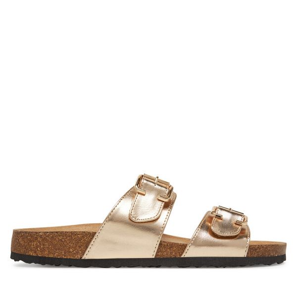 Klapki ONLY Shoes. Żółte klapki damskie ONLY Shoes, bez wzorów, bez obcasa, bez zapięcia. Za 159.99 zł.