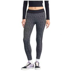Legginsy Roxy z charakterystycznym modelem. Czarne legginsy damskie Roxy, bez wzorów, z materiału. Za 302.90 zł.