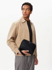 Tommy Hilfiger Saszetka Th Central Pouch AM0AM14484 Czarny. Czarne saszetki i nerki męskie Tommy Hilfiger, bez wzorów, ze skóry. Za 329.99 zł.
